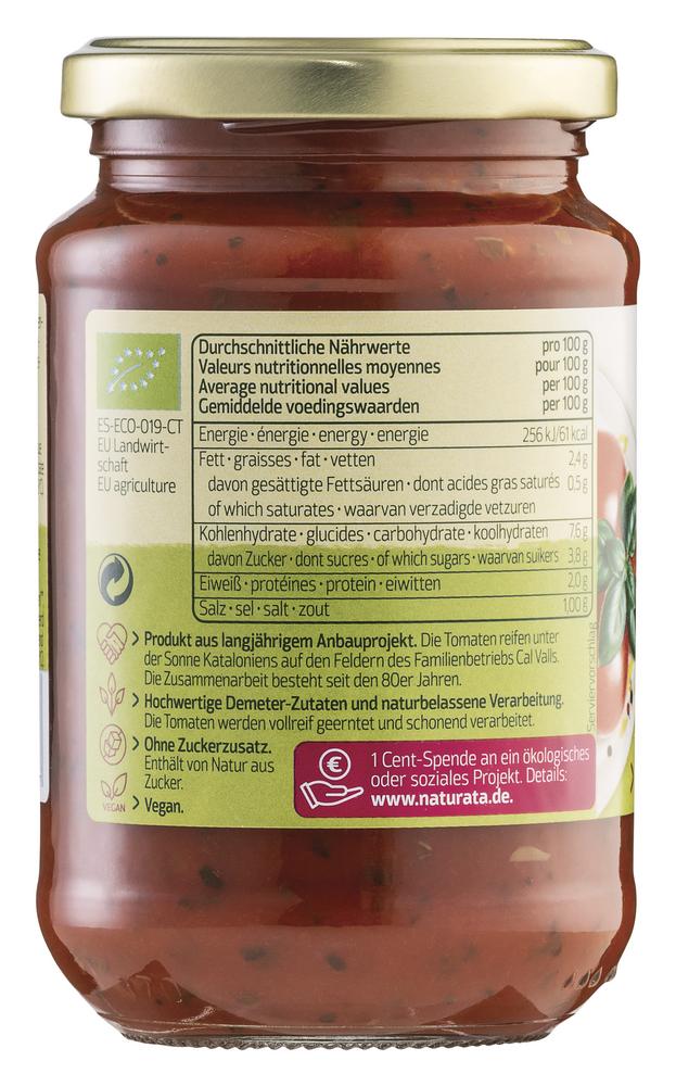 Tomatensauce Basilikum demeter 330 ml