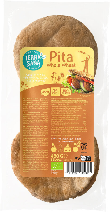 Weizenvollkorn Pita 480 g