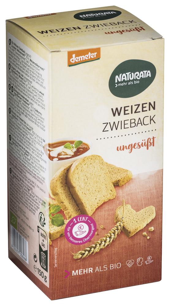 Weizen-Zwieback ungesüßt demeter 150 g