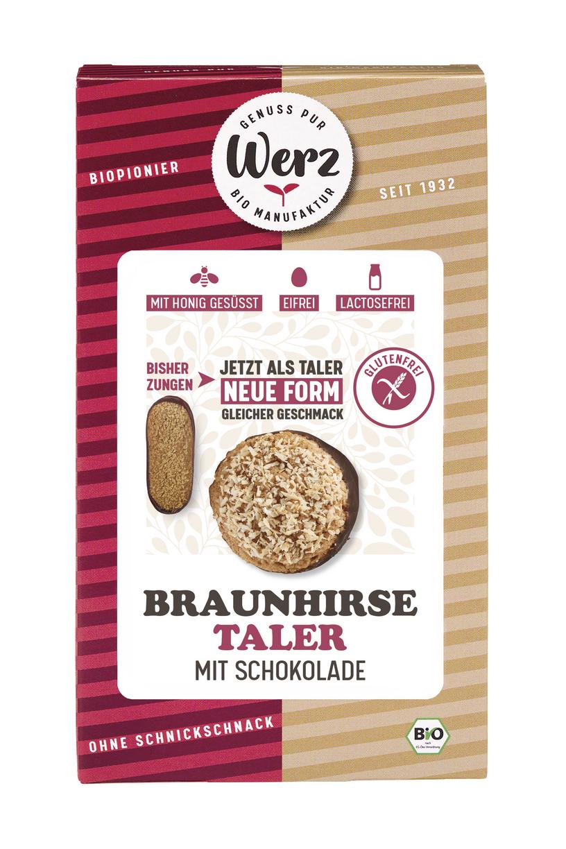 Braunhirse Taler mit Schokolade  Vollkornkeks  glu 150 g
