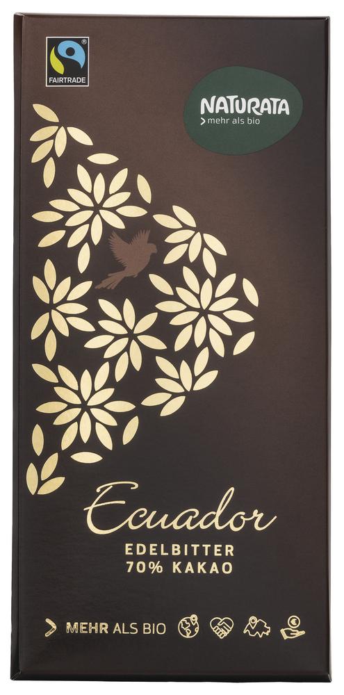 Ecuador Edelbitter Schokolade 70% Kakao 100 g