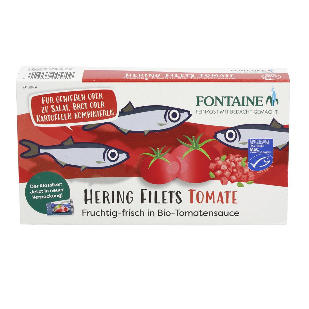 Zartes Heringsfilet in Bio-Tomatencreme 200 g