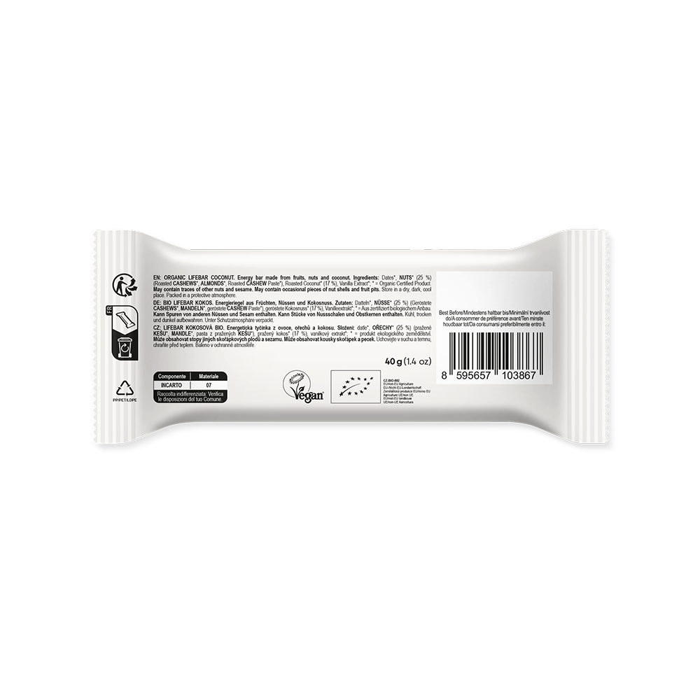 Lifebar Coconut Kokosnussriegel 40 g