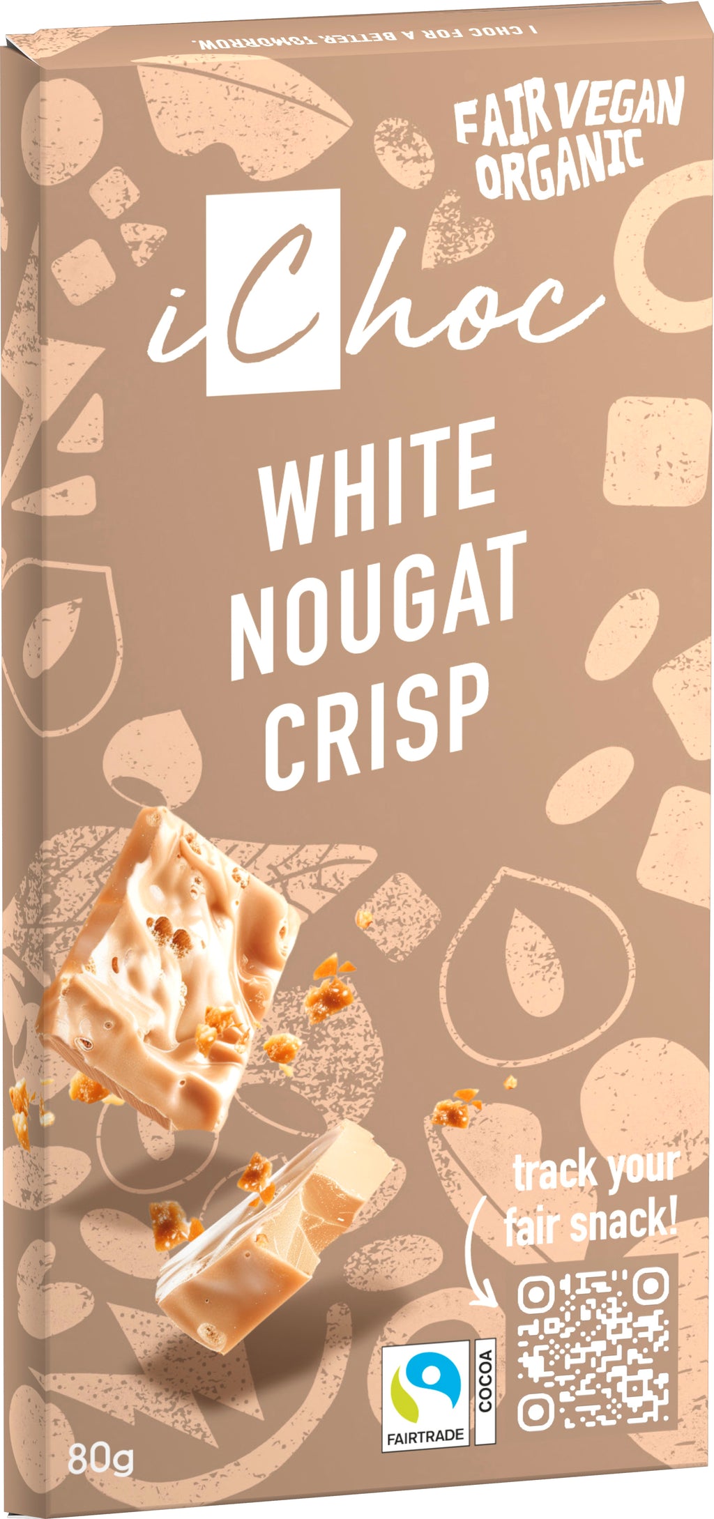 iChoc White Nougat Crisp 80 g