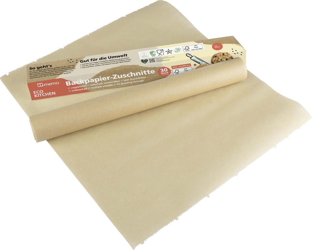 Backpapier-Zuschnitte ungebleicht PFAS-frei + BPA-frei 30x42cm 30 Bögen 1 Stk