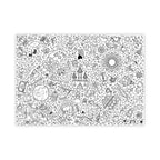 Ausmal-Tischdecke aus Papier Fantasie & Entdecker 1 Stk