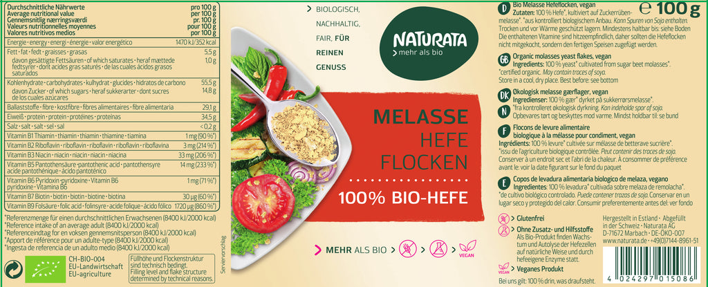 Melasse Hefeflocken 100 g