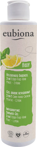Belebendes Duschgel 3 in 1 Minze-Zitrone 200 ml