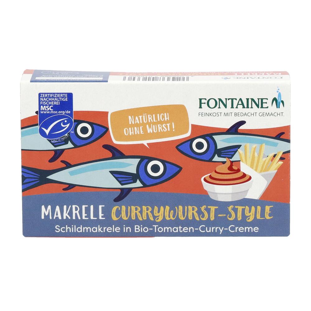 Makrelenfilets ohne Haut in Tomaten-Curry-Creme 125 g