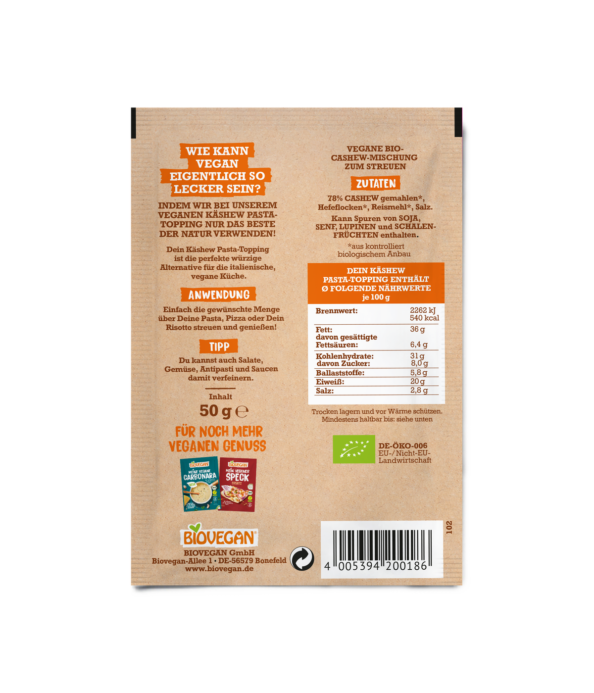 Mein Pasta Topping klassisch 50 g