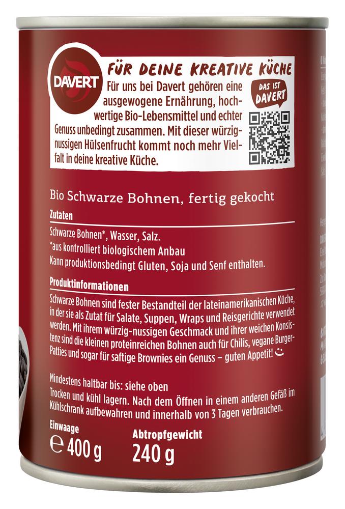 Schwarze Bohnen Konserve 400 g