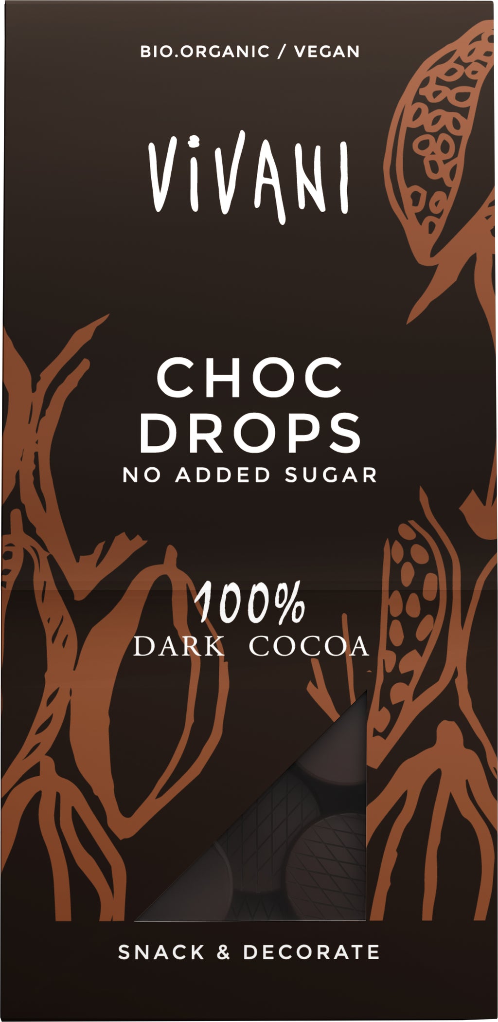 Choc Drops 100% Cacao 100 g