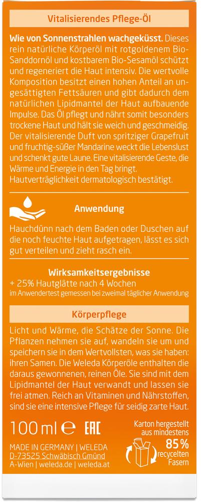Sanddorn Vitalisierendes Pflege-Öl 100 ml