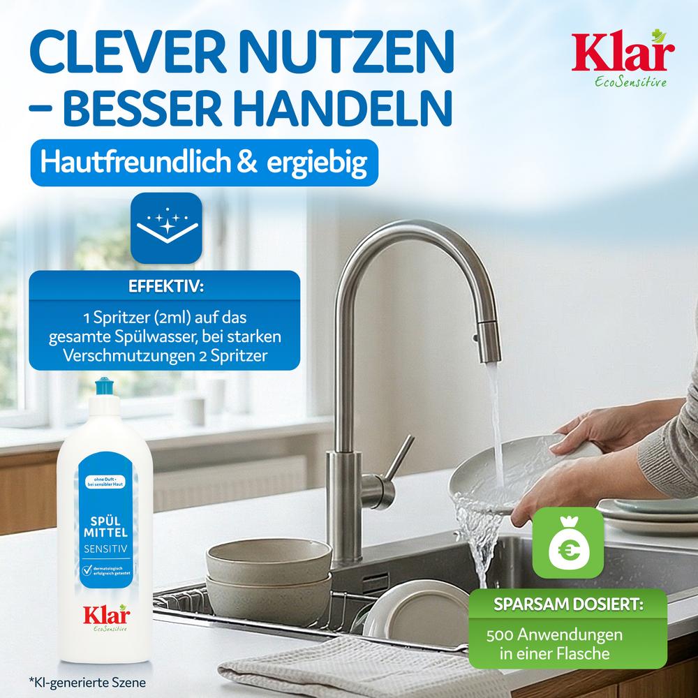 Spülmittel sensitive ohne Duft 1 l