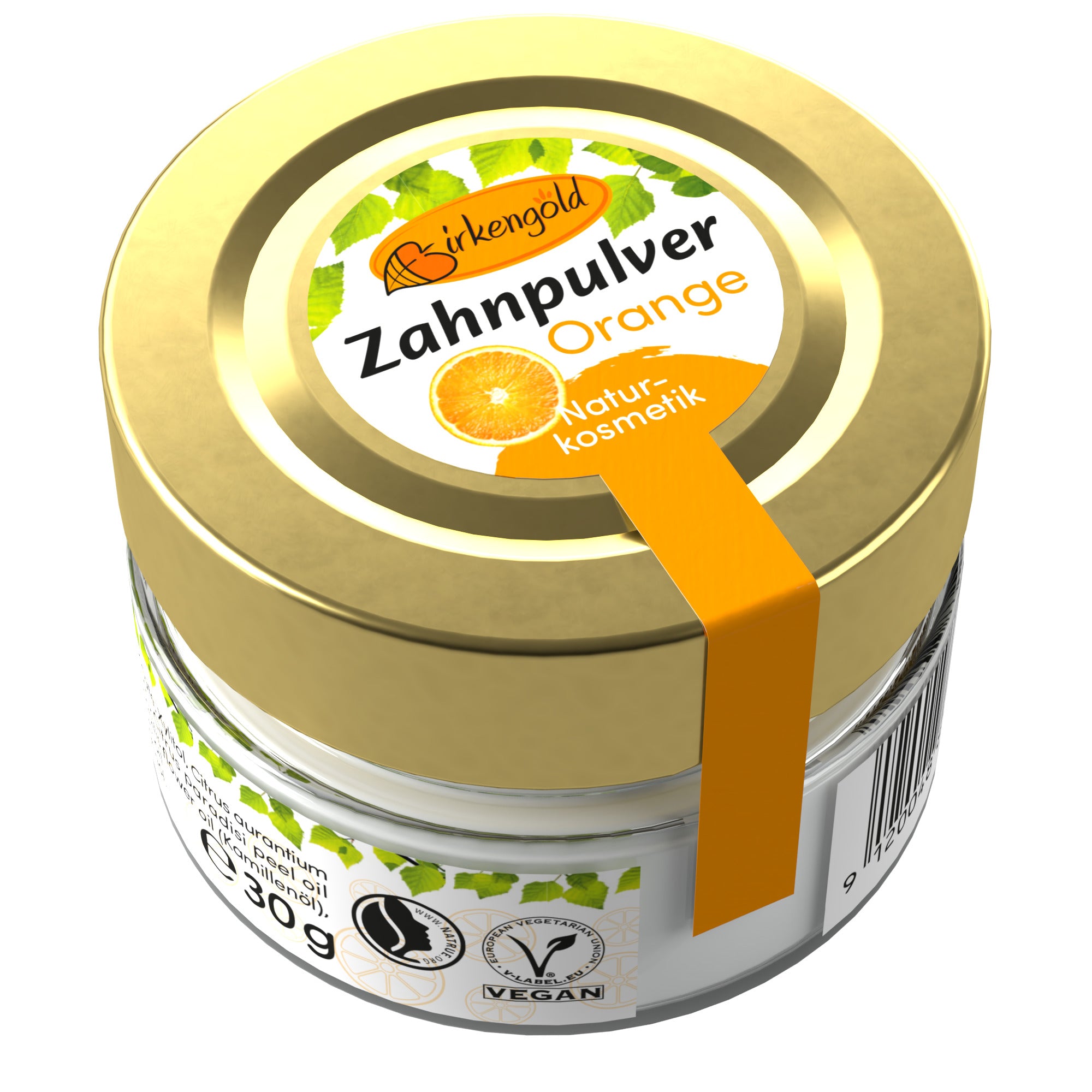 Zahnpulver Kids Orange Glas 30 g