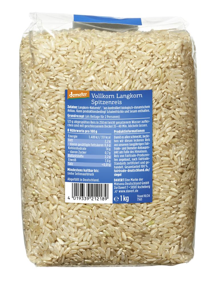 Natur-VK-Langkorn-Reis Spitzenreis 1 kg