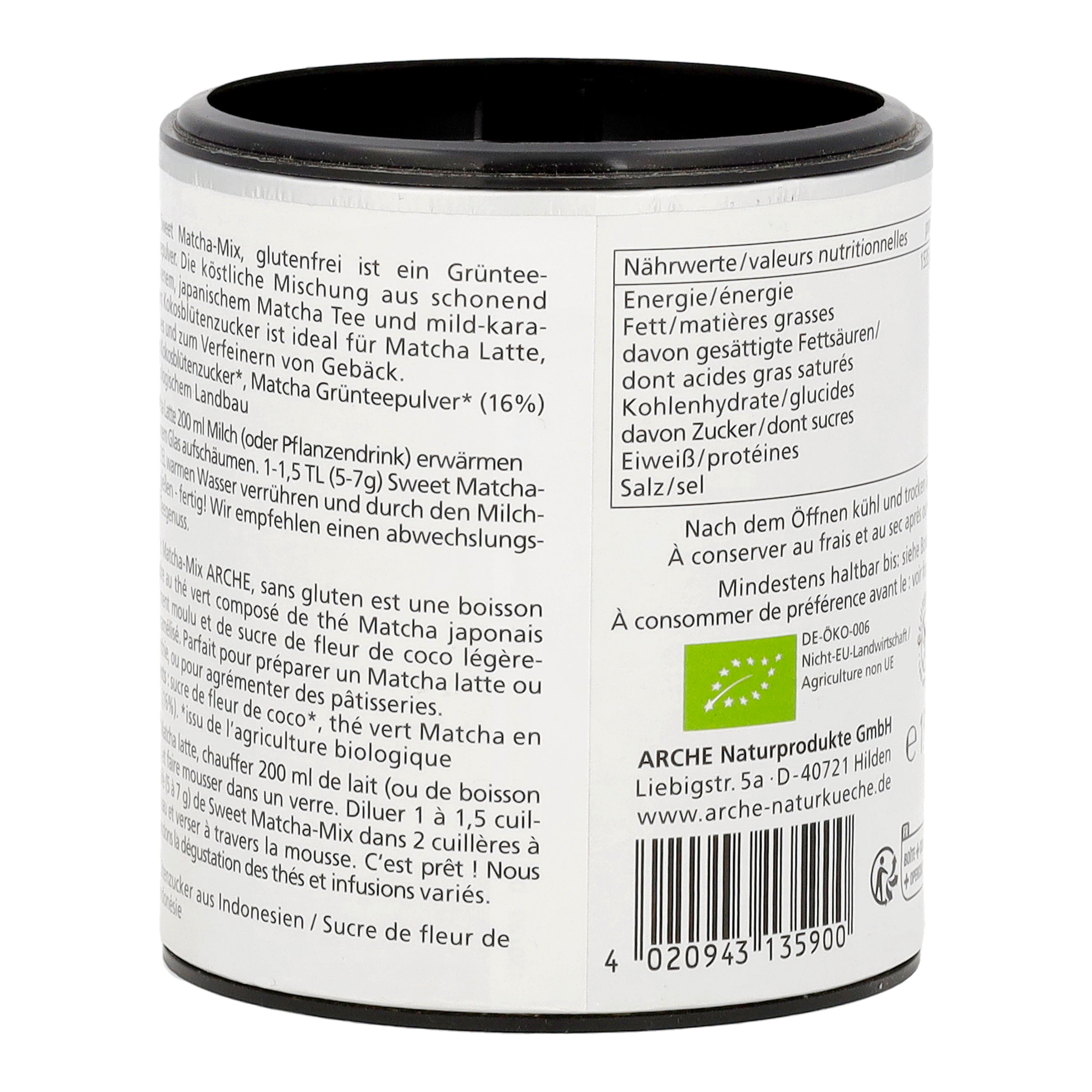 Sweet Matcha-Mix mit 94% Agavensüße 150 g