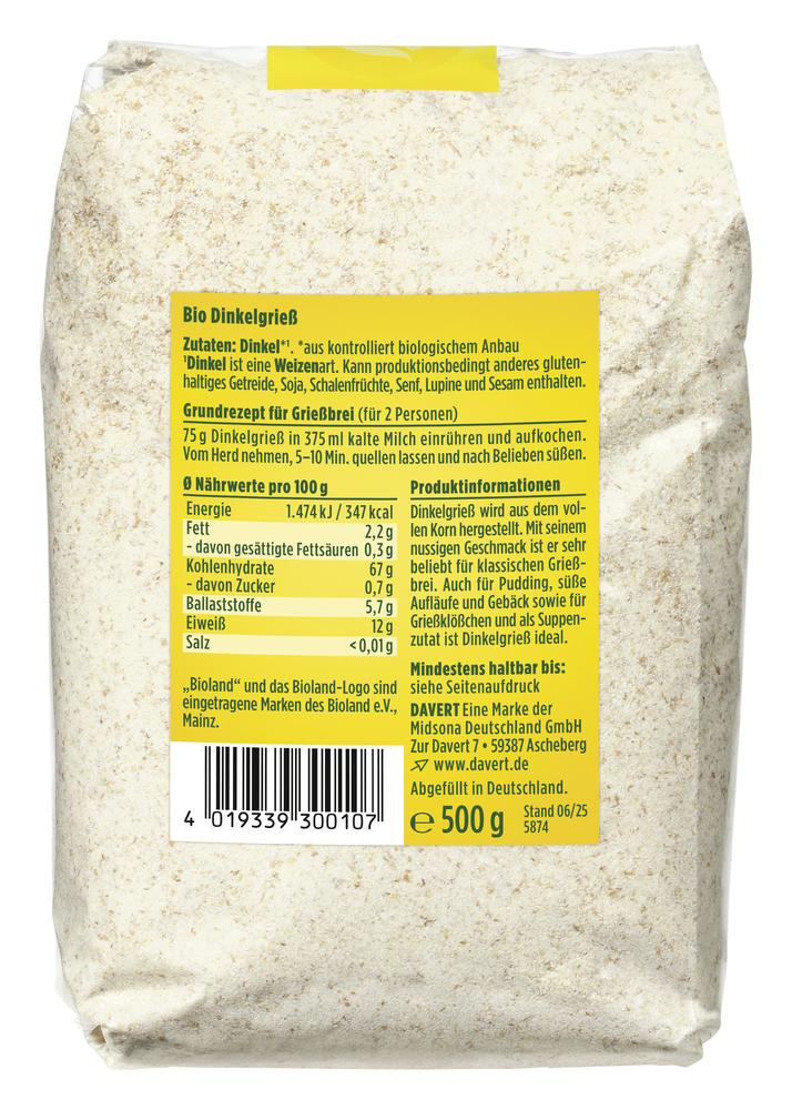Dinkelgrieß 500 g