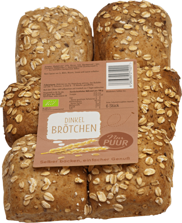 Dinkel Brötchen 73% Vollkorn 6 Stück 300 g