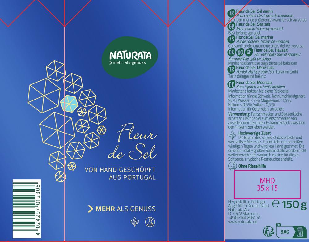 Fleur de Sel handgeschöpft  Nachfüllpack 150 g