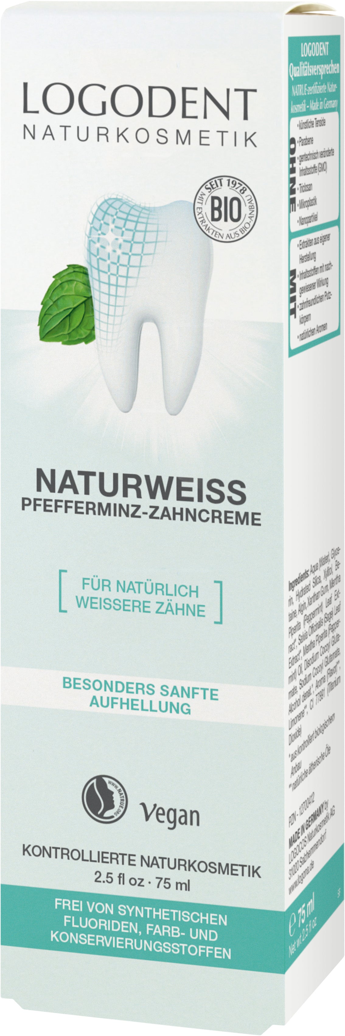Naturweiss Pfefferminz Zahncreme 75 ml