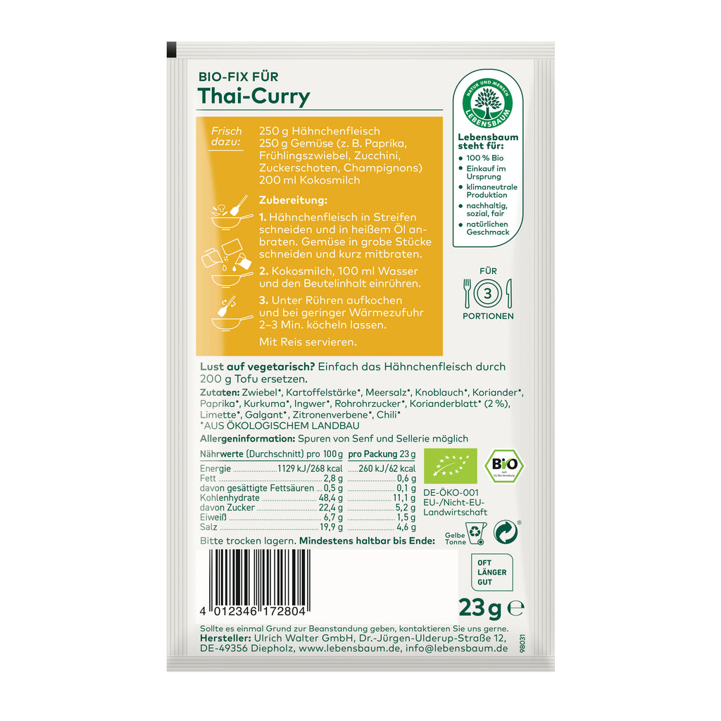 Würzmischung für Thai-Curry 23 g