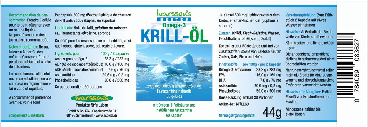 Omega-3 Krill-Öl Kapseln 37 g