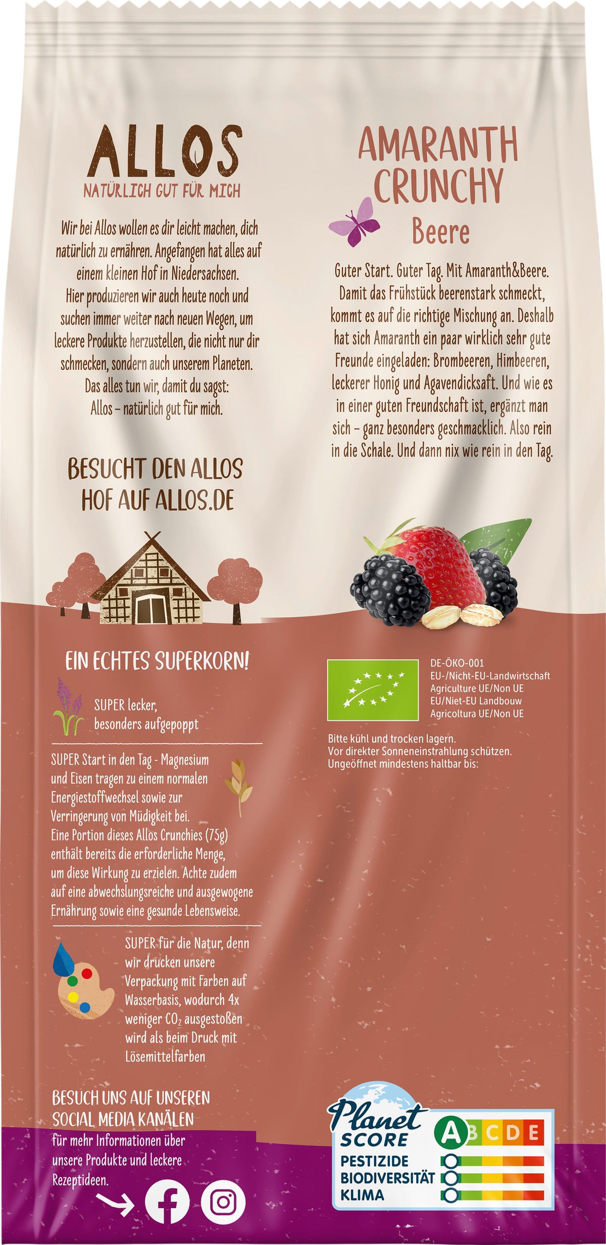 Amaranth Crunchy Beerenfrucht 400 g