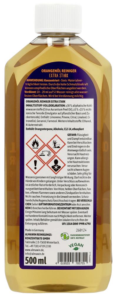 Orangenöl-Reiniger Extra Stark 500 ml
