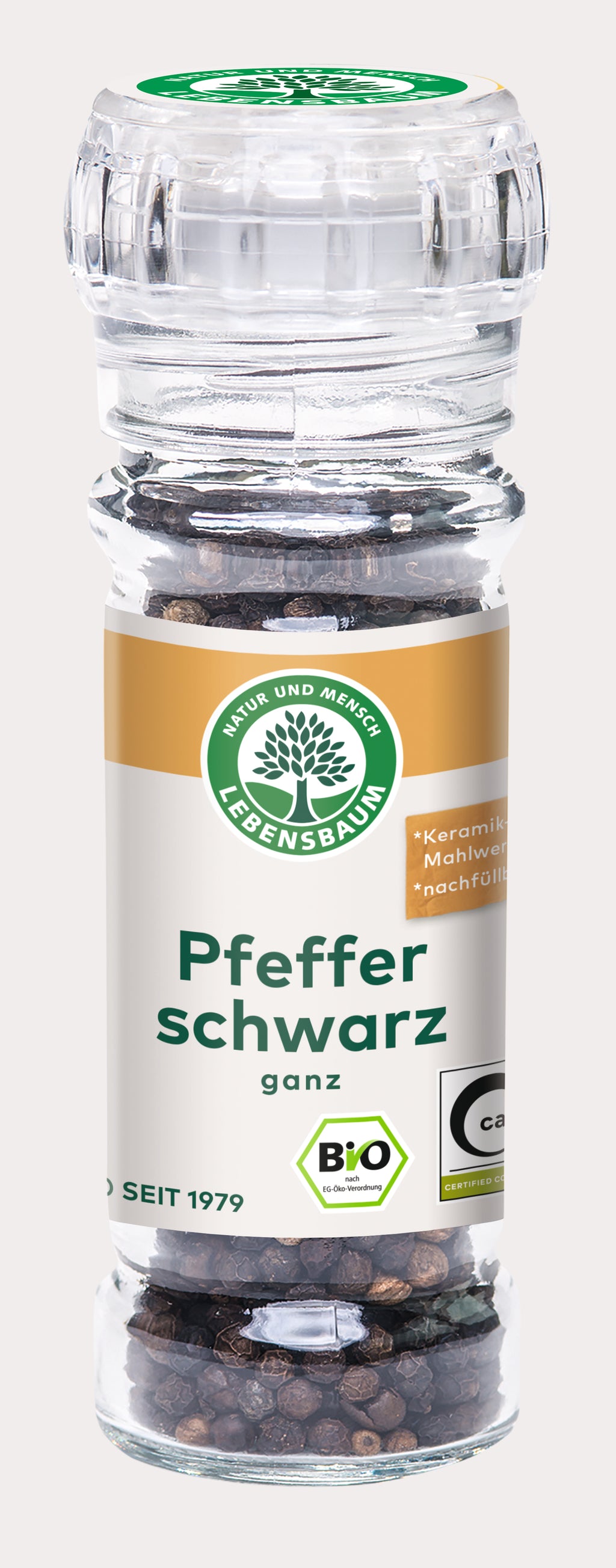 Pfeffer  schwarz, ganz  Glasmühle 45 g