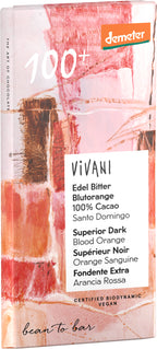 Edel Bitter Blutorange Schokoalde 100% Cacao demet 90 g
