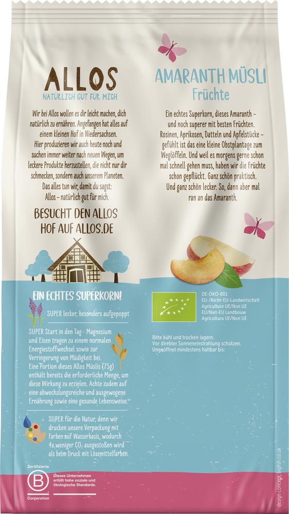 Amaranth Früchte Müsli 375 g
