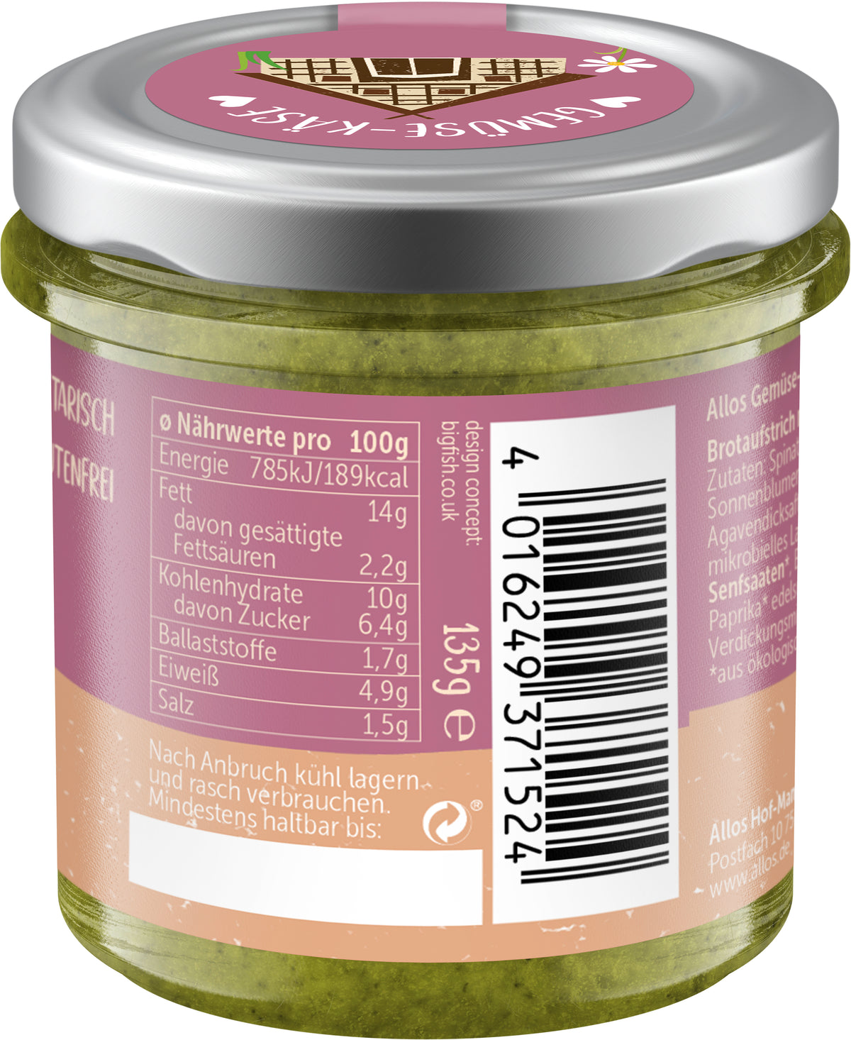 Aufstrich Spinat-Ricotta 135 g