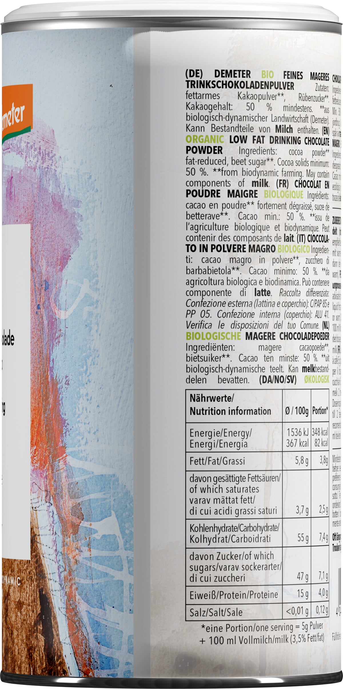 Trinkschokolade 50% Kakao demeter 300 g
