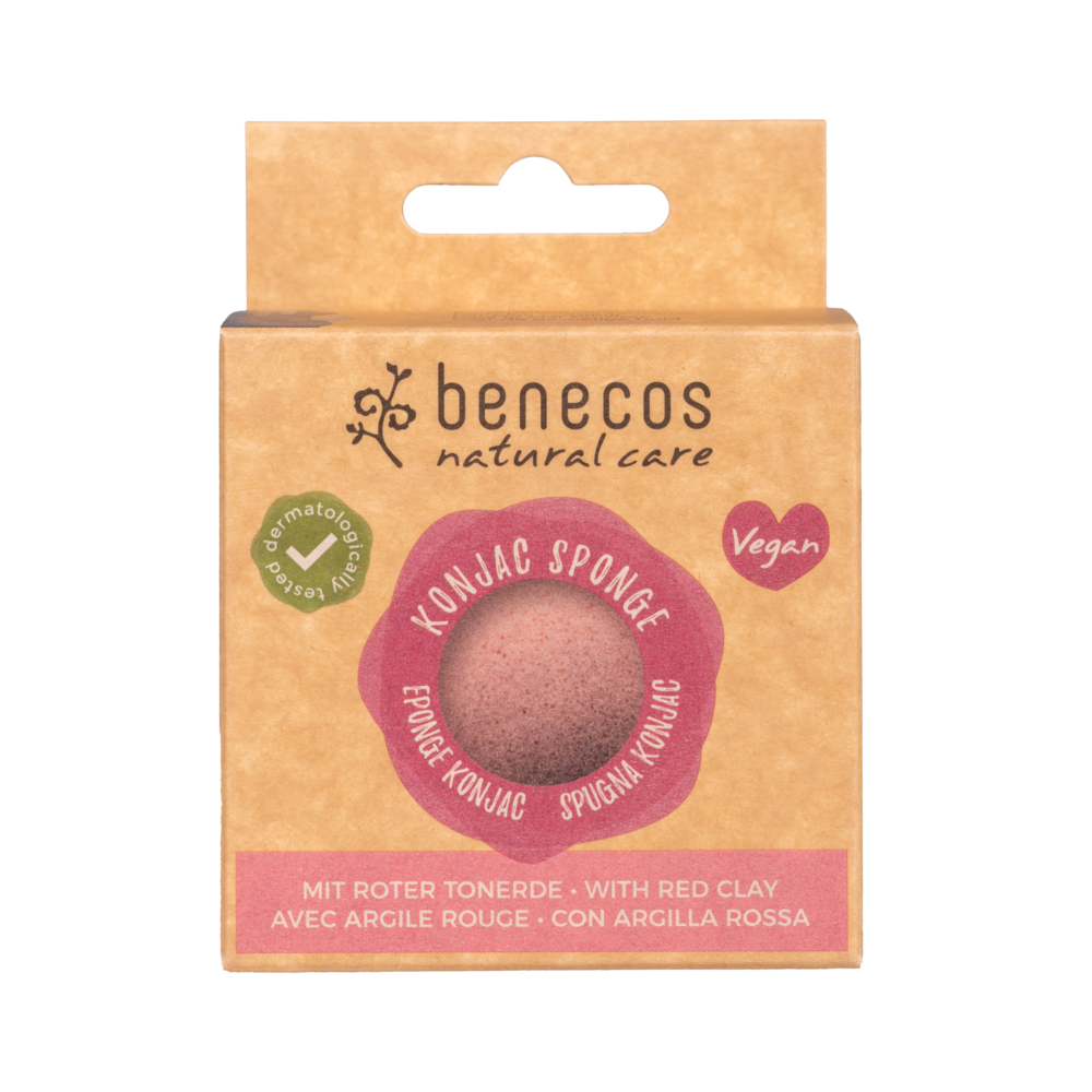 Natural Konjac Sponge red clay 1 Stk