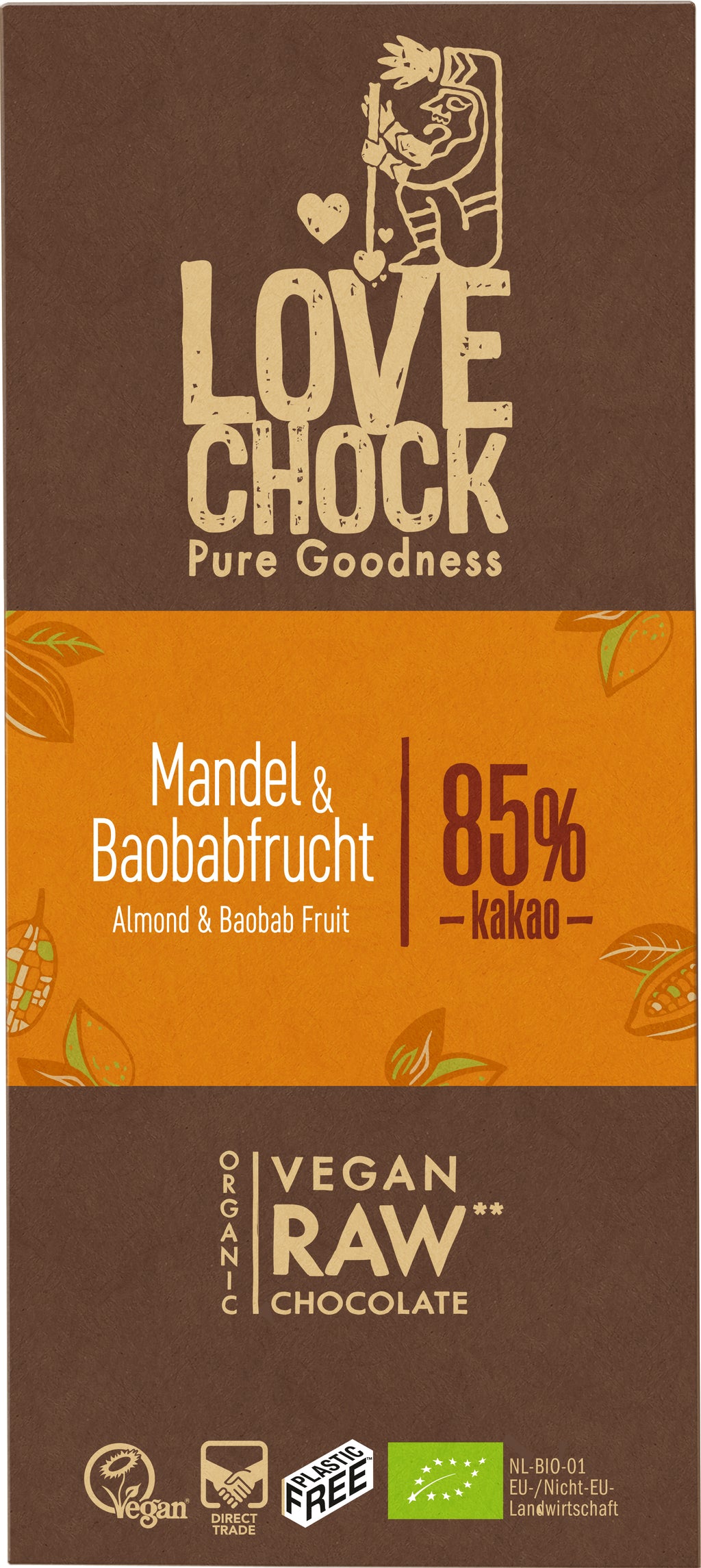 Lovechock Tafel Mandel & Baobabfrucht 70 g
