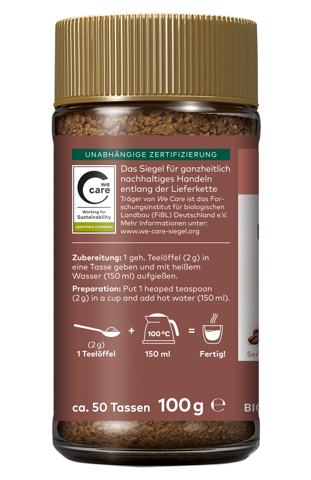 Gourmet Instant Kaffee 100 g