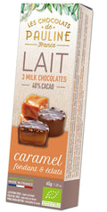 Milk chocolate bites filled & covered with caramel 45 g
