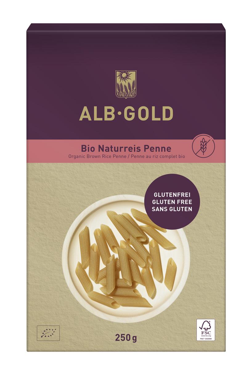 Penne Naturreis  Papierverpackung glutenfrei 250 g