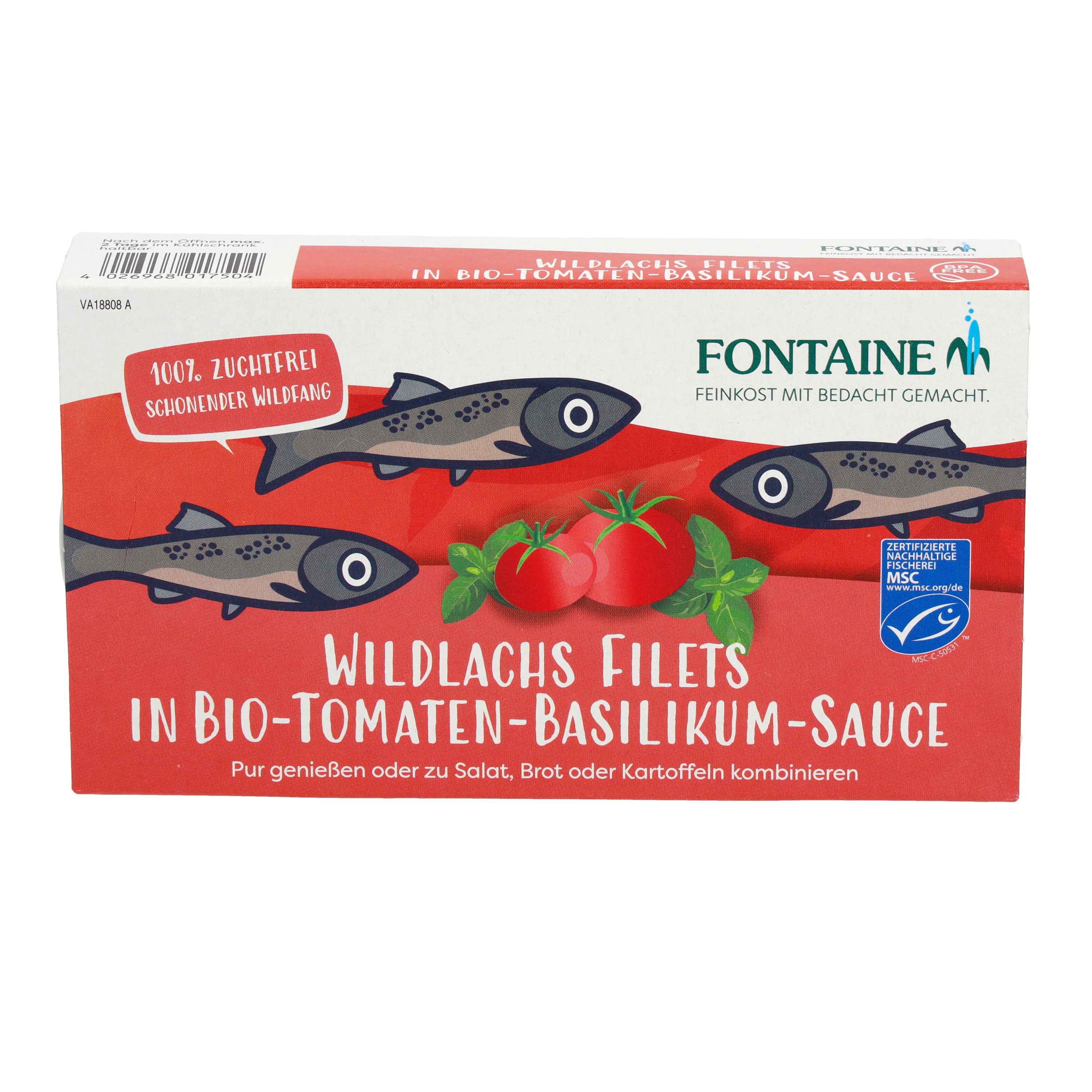 Wildlachsfilet in Bio-Tomaten-Basilikum-Creme 200 g