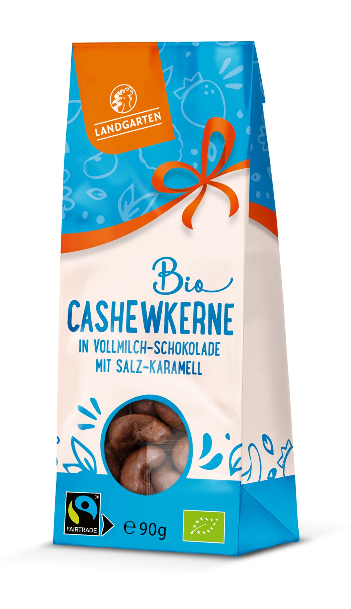 Cashew in VM-Schokolade mit Salz-Karamell 90 g