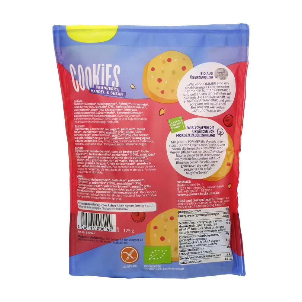 Cookies Cranberry 125 g