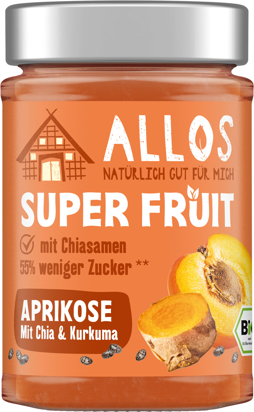 Super Fruit Aprikose mit Chia&Kurkuma Aufstrich 200 g