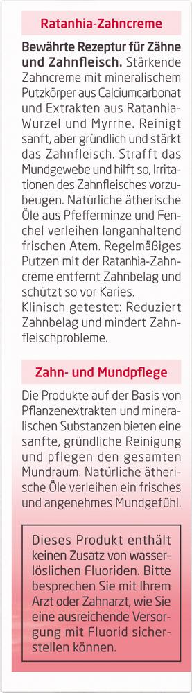 Ratanhia Zahncreme 75 ml