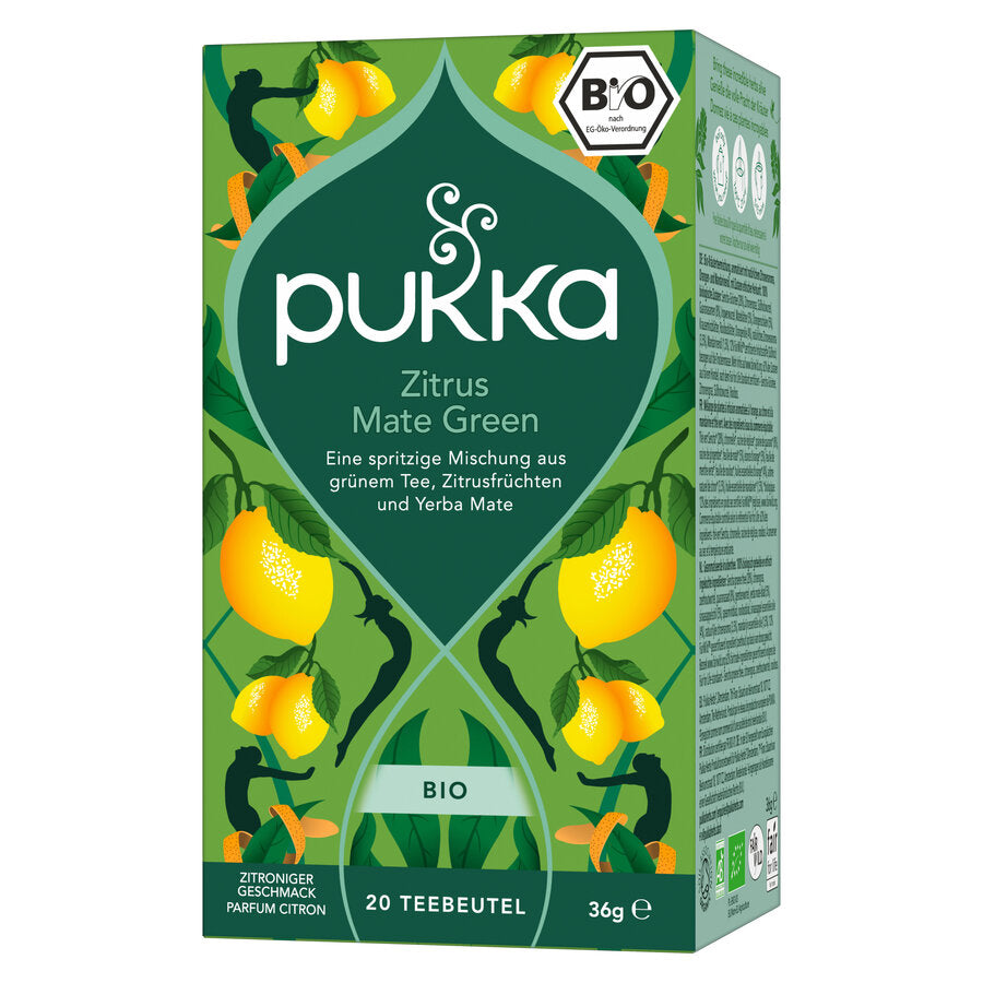 Zitrus Mate Green mit Guarana & Mate Kräutertee 36 g