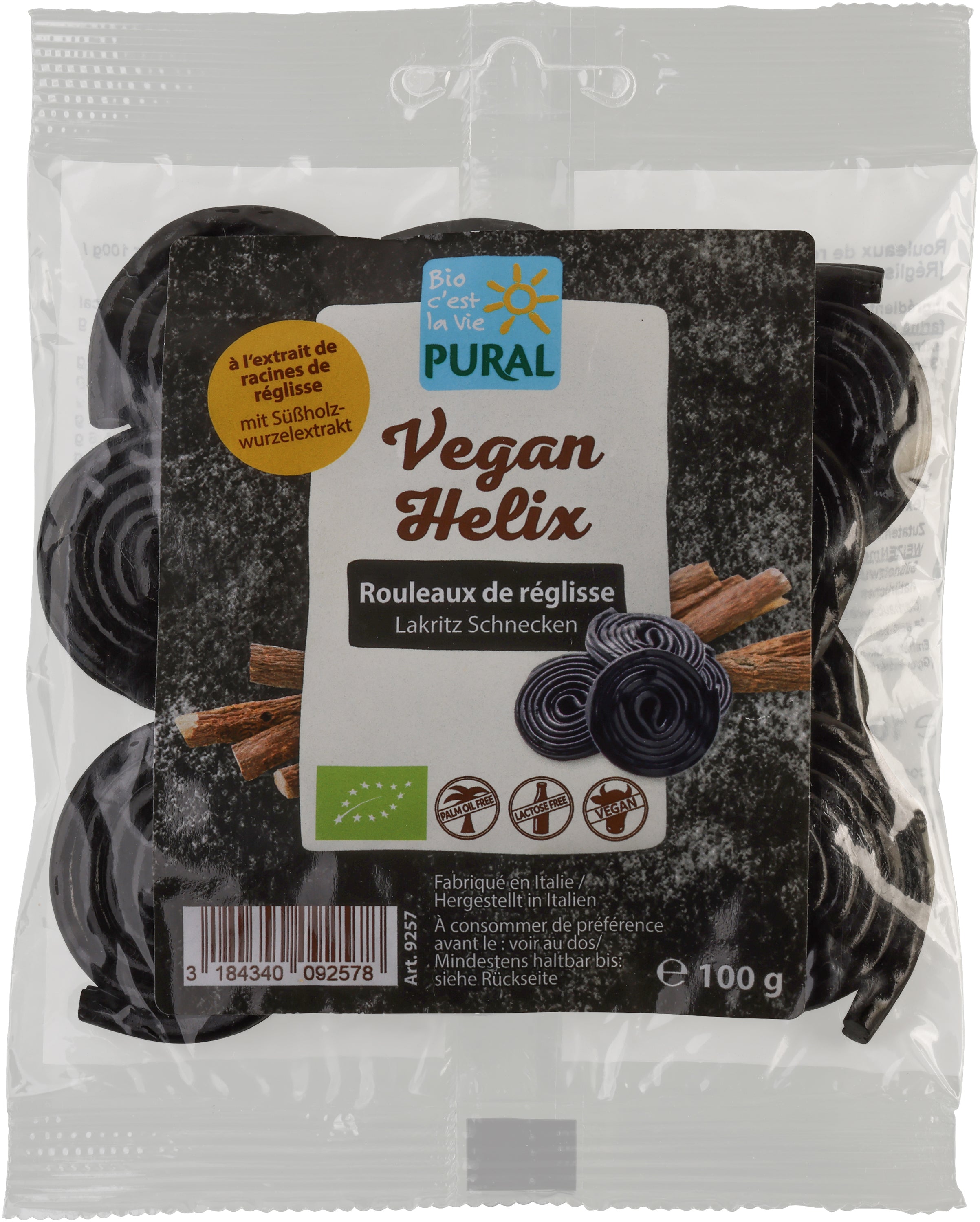 Vegan Helix Lakritzschnecken ohne Gelatine 100 g