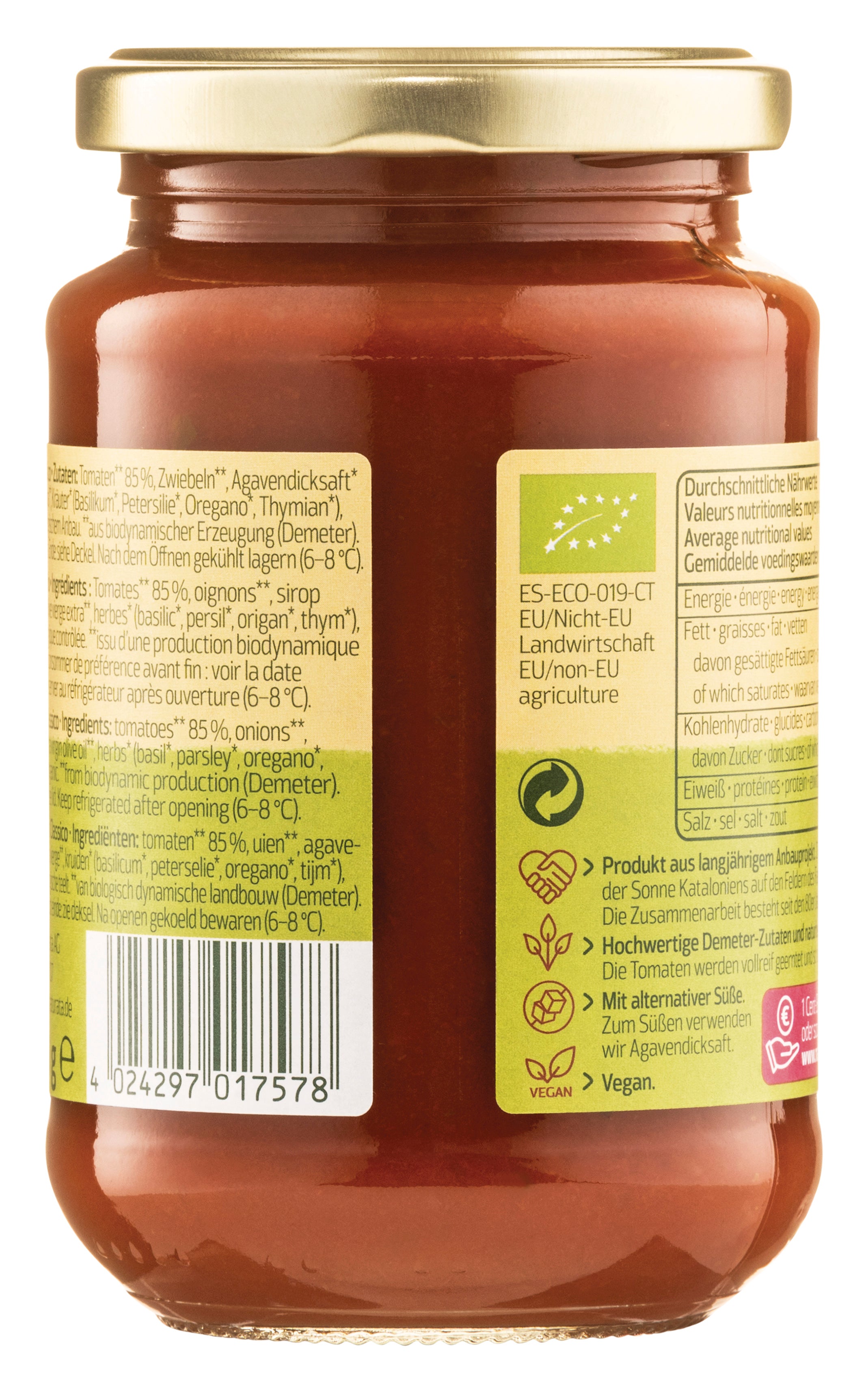 Kinder Tomatensauce demeter 330 ml