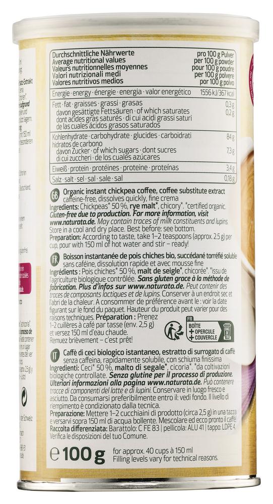 Kichererbsenkaffee instant  Dose 100 g