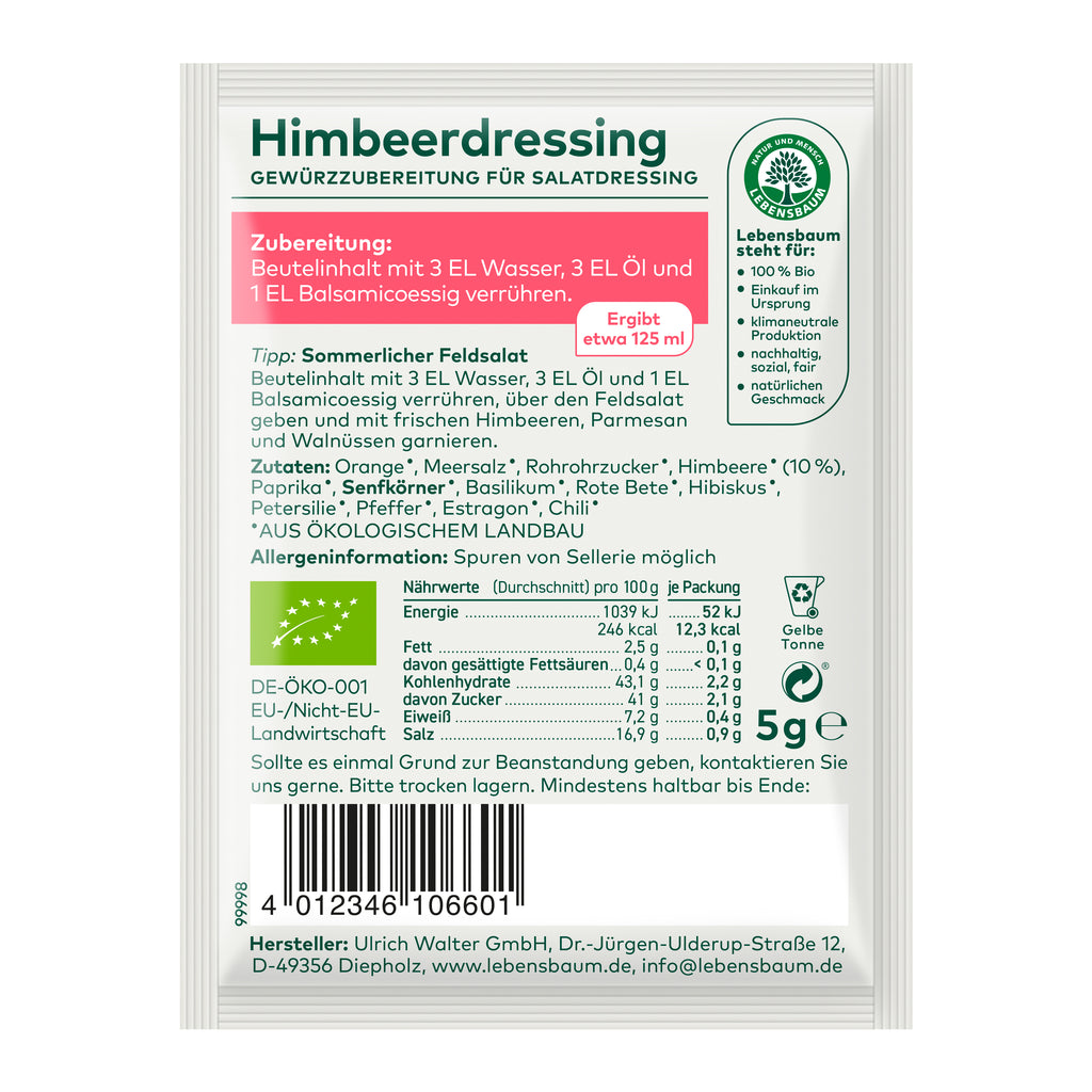 Salatdressing Himbeerdressing 15 g