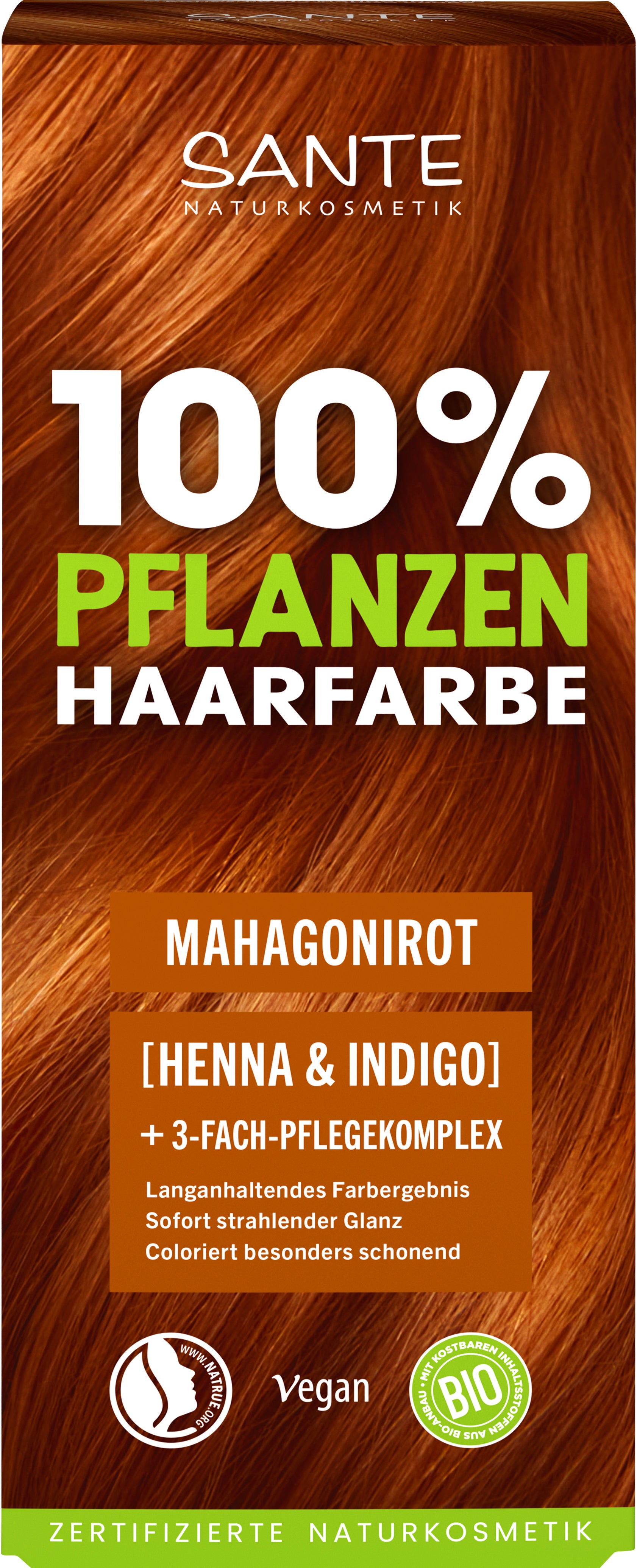 Pflanzenhaarfarbe Pflegekomplex Mahagonirot 07 100 g